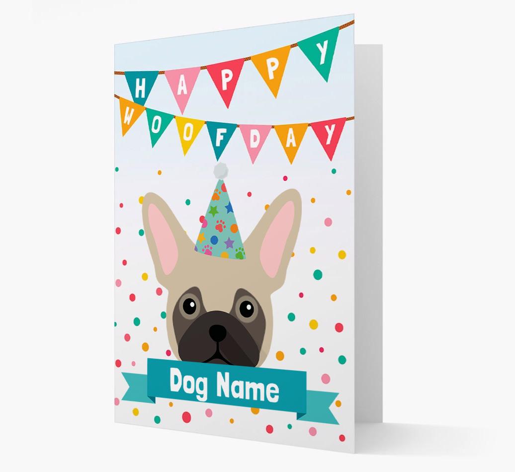 Personalized Card 'Happy Woofday {dogsName}' with {breedCommonName} Icon