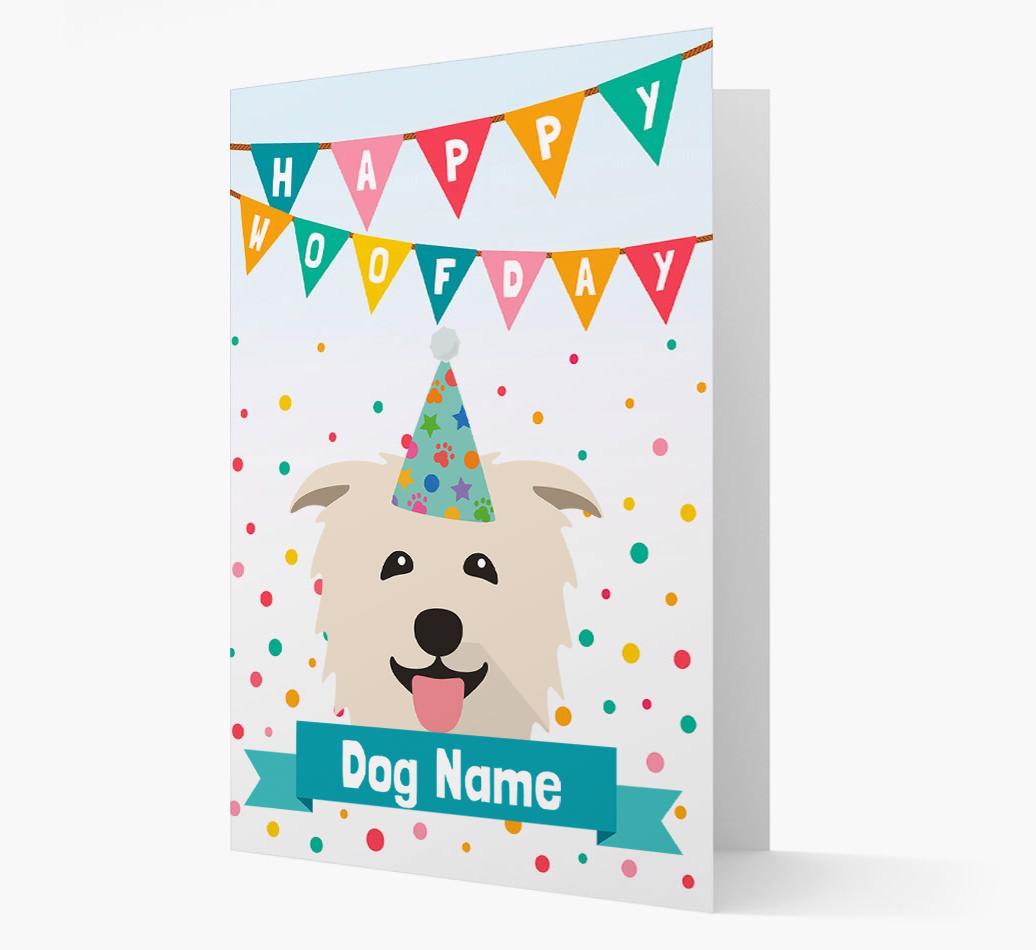 Personalized Card 'Happy Woofday {dogsName}' with {breedCommonName} Icon