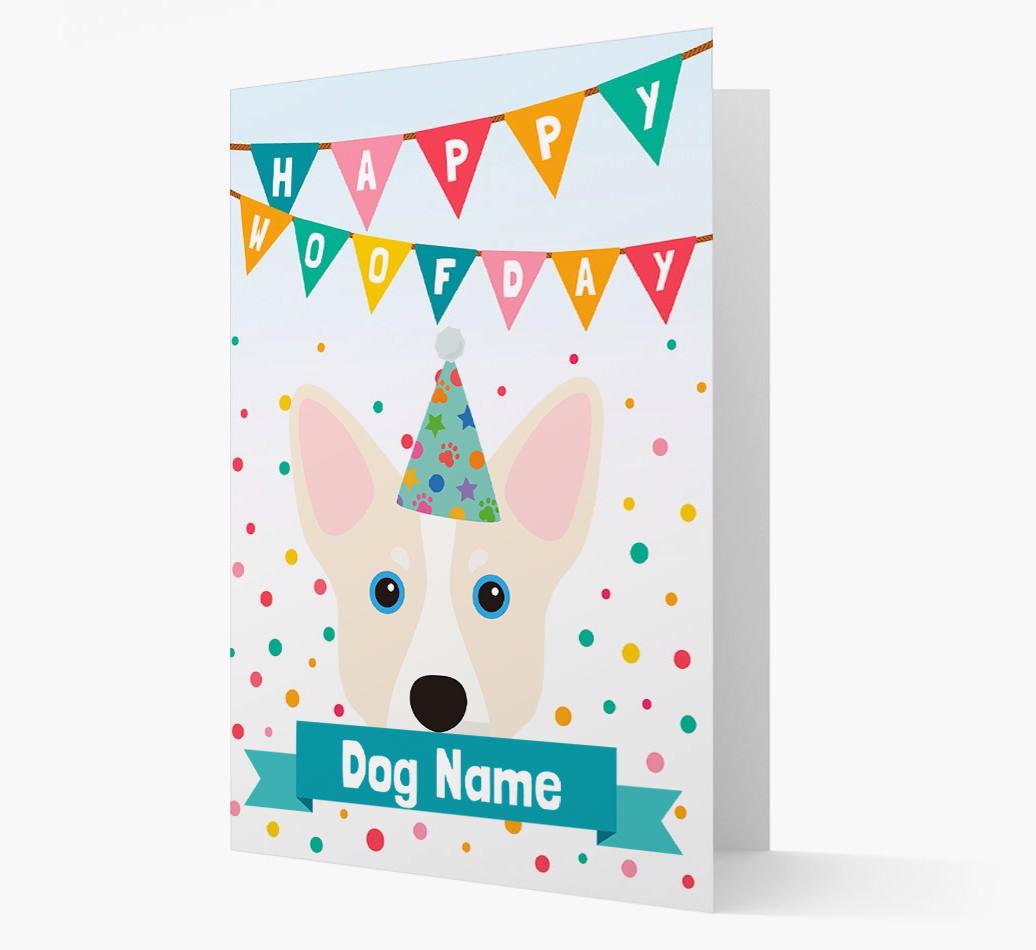 Personalized Card 'Happy Woofday {dogsName}' with {breedCommonName} Icon