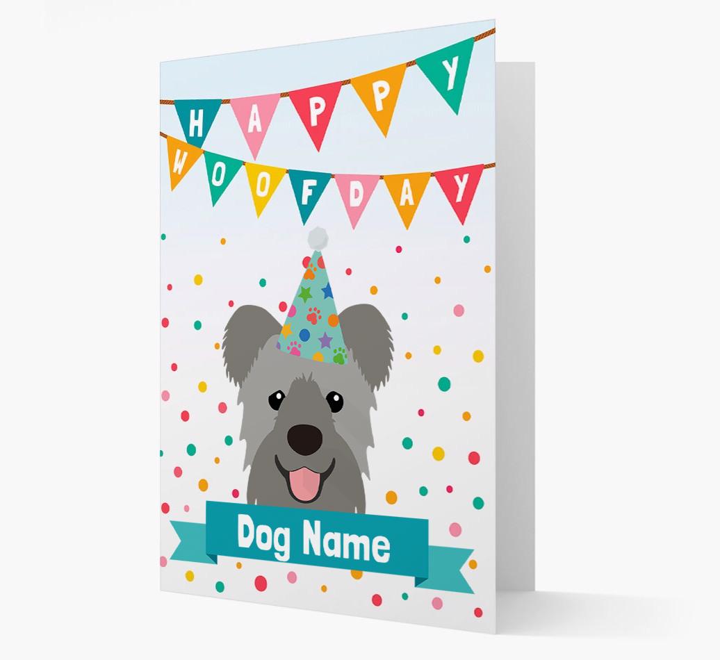 Personalized Card 'Happy Woofday {dogsName}' with {breedCommonName} Icon