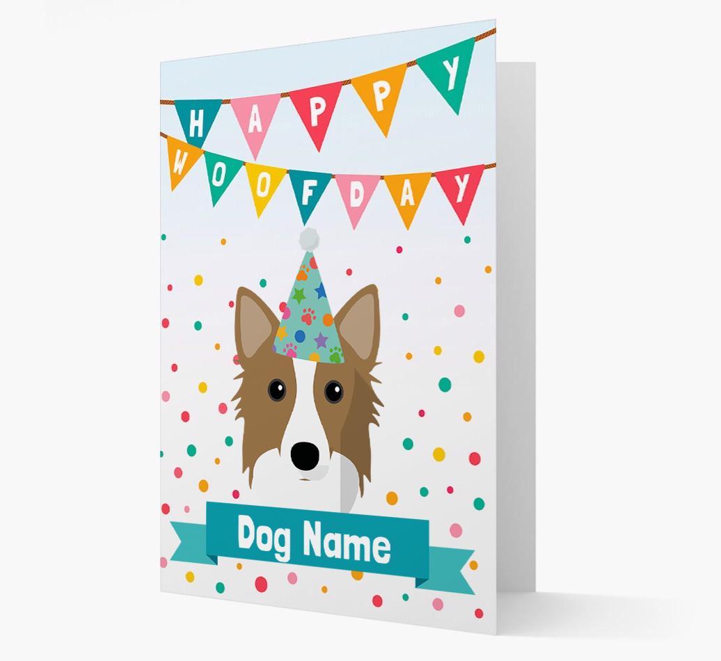Personalized Card 'Happy Woofday {dogsName}' with {breedCommonName} Icon