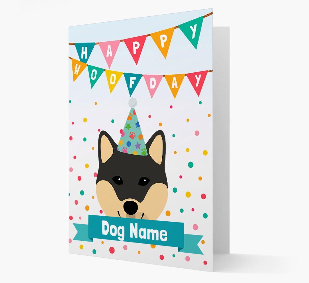 Personalized Card 'Happy Woofday {dogsName}' with {breedCommonName} Icon