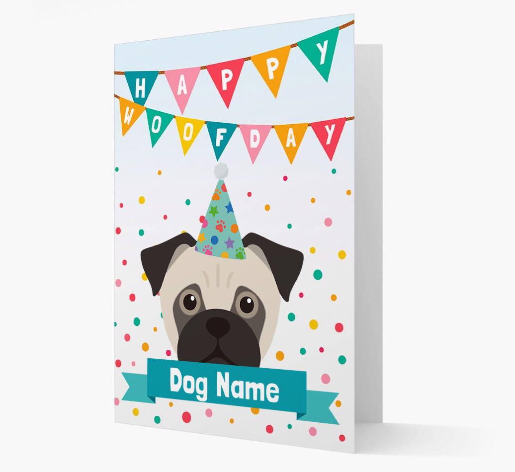 Personalized Card 'Happy Woofday {dogsName}' with {breedCommonName} Icon