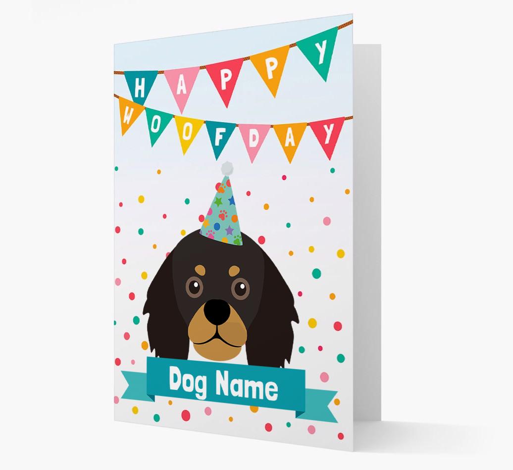 Personalized Card 'Happy Woofday {dogsName}' with {breedCommonName} Icon