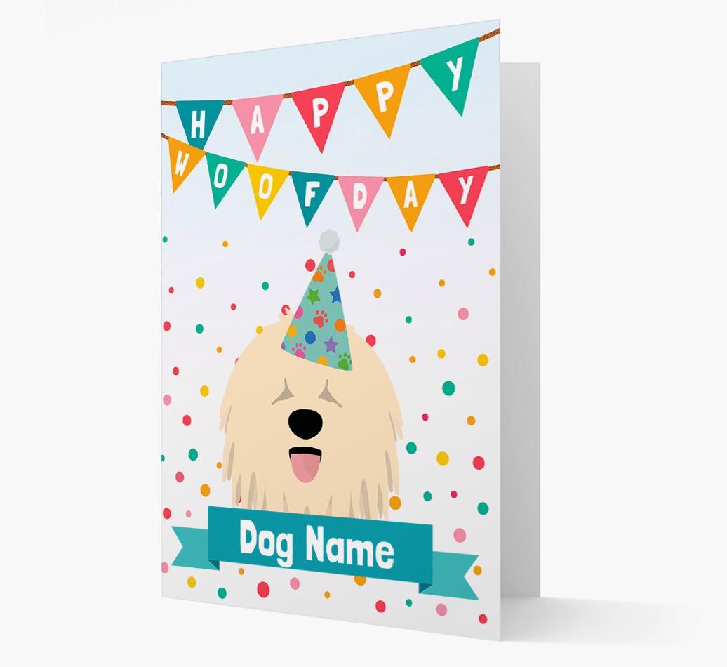 Personalized Card 'Happy Woofday {dogsName}' with {breedCommonName} Icon