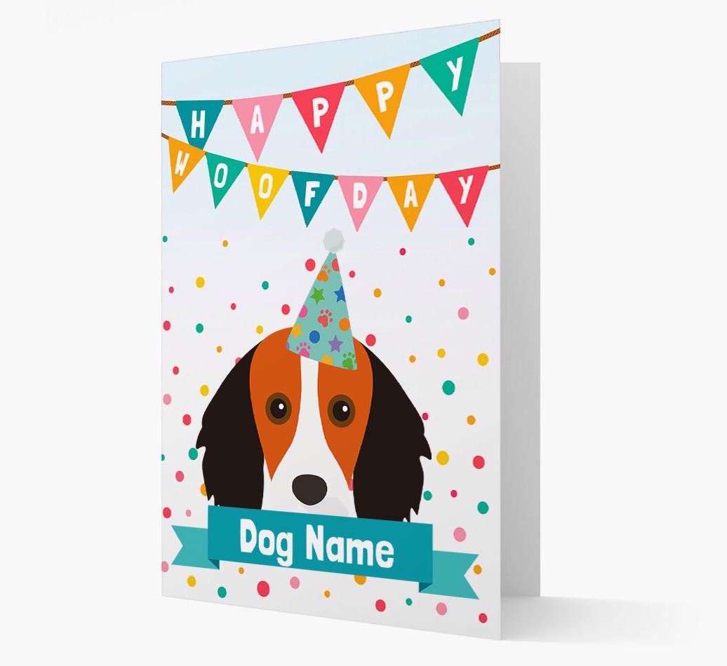 Personalized Card 'Happy Woofday {dogsName}' with {breedCommonName} Icon
