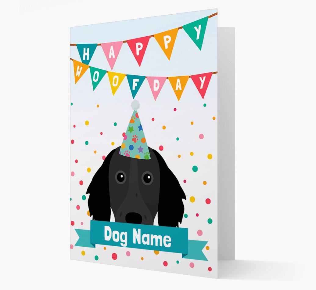 Personalized Card 'Happy Woofday {dogsName}' with {breedCommonName} Icon