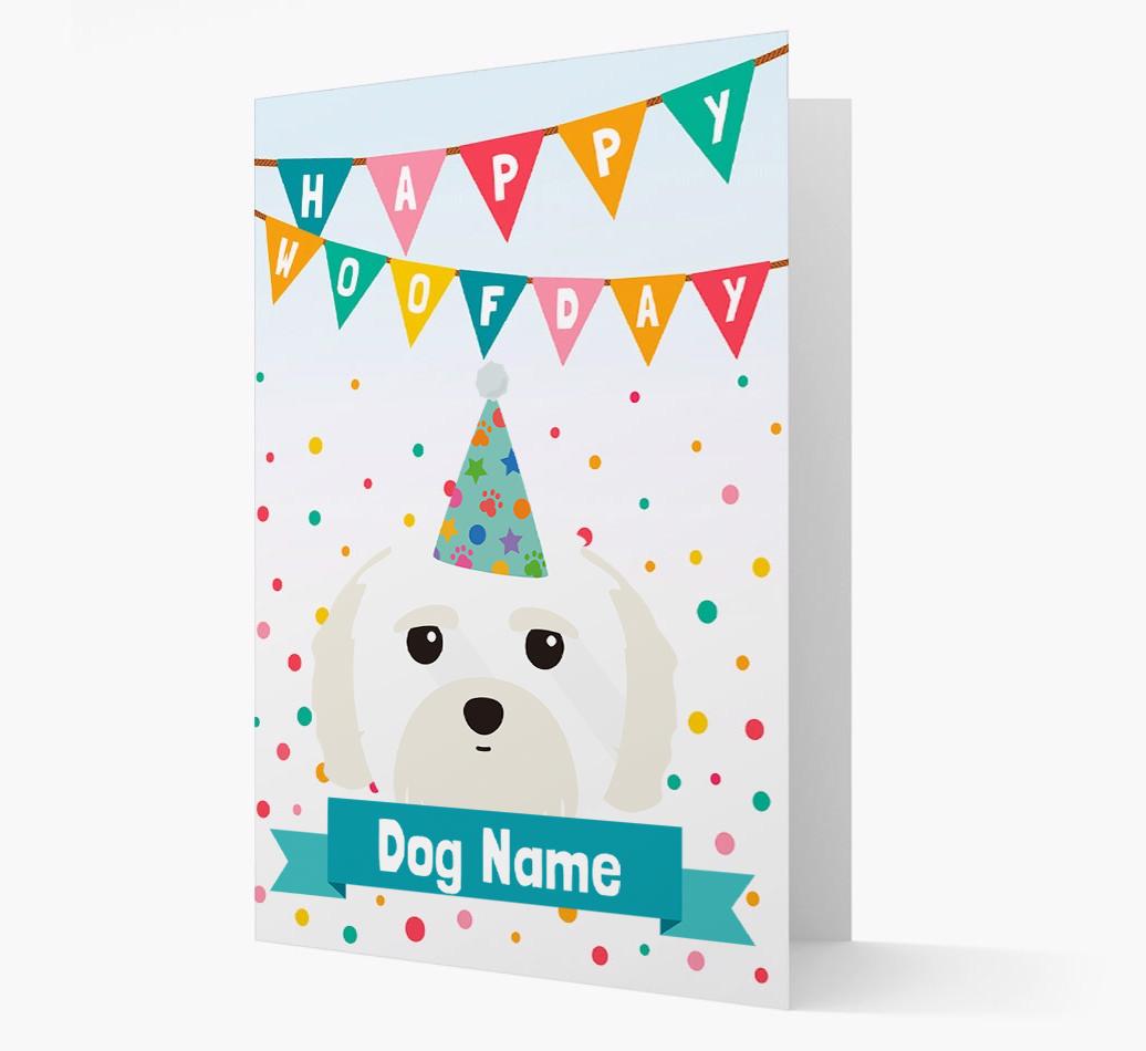 Personalized Card 'Happy Woofday {dogsName}' with {breedCommonName} Icon