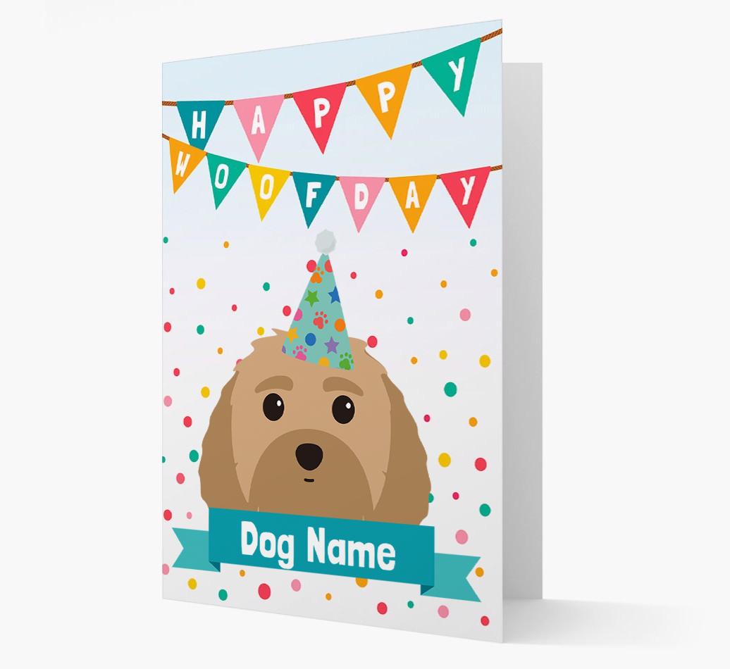 Personalized Card 'Happy Woofday {dogsName}' with {breedCommonName} Icon