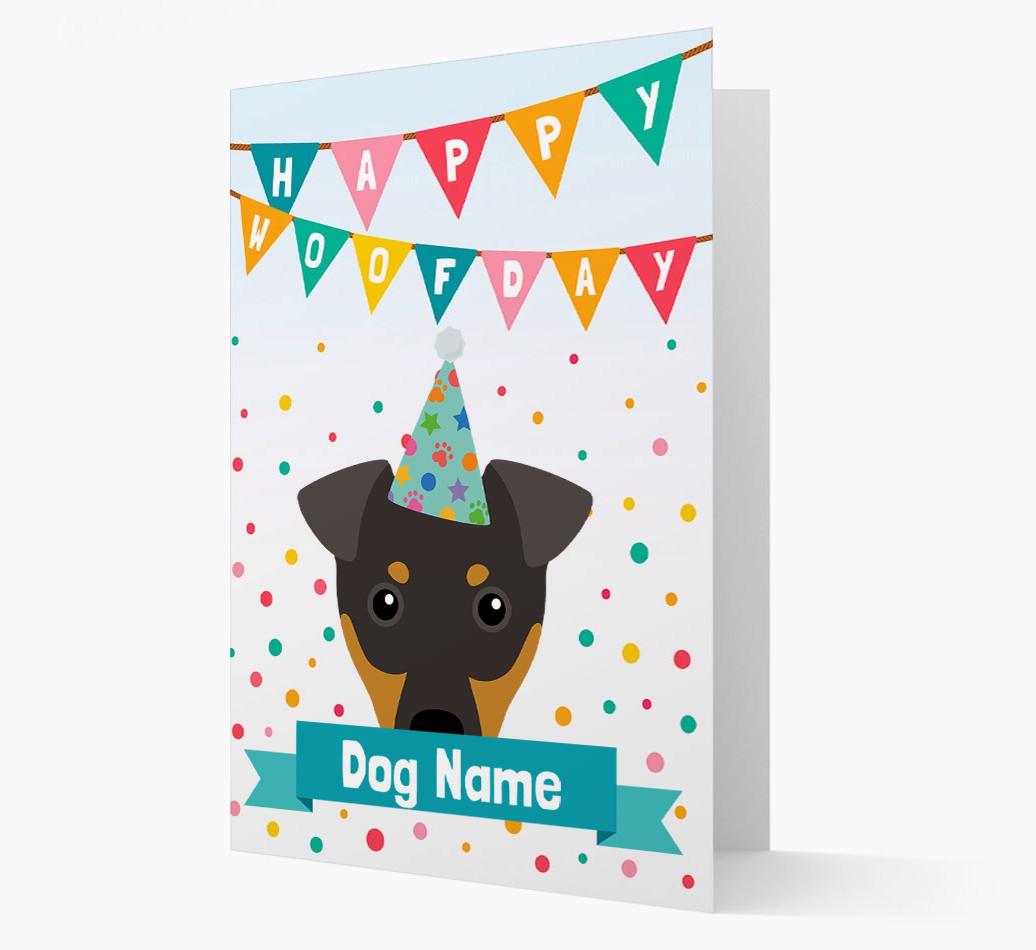Personalized Card 'Happy Woofday {dogsName}' with {breedCommonName} Icon