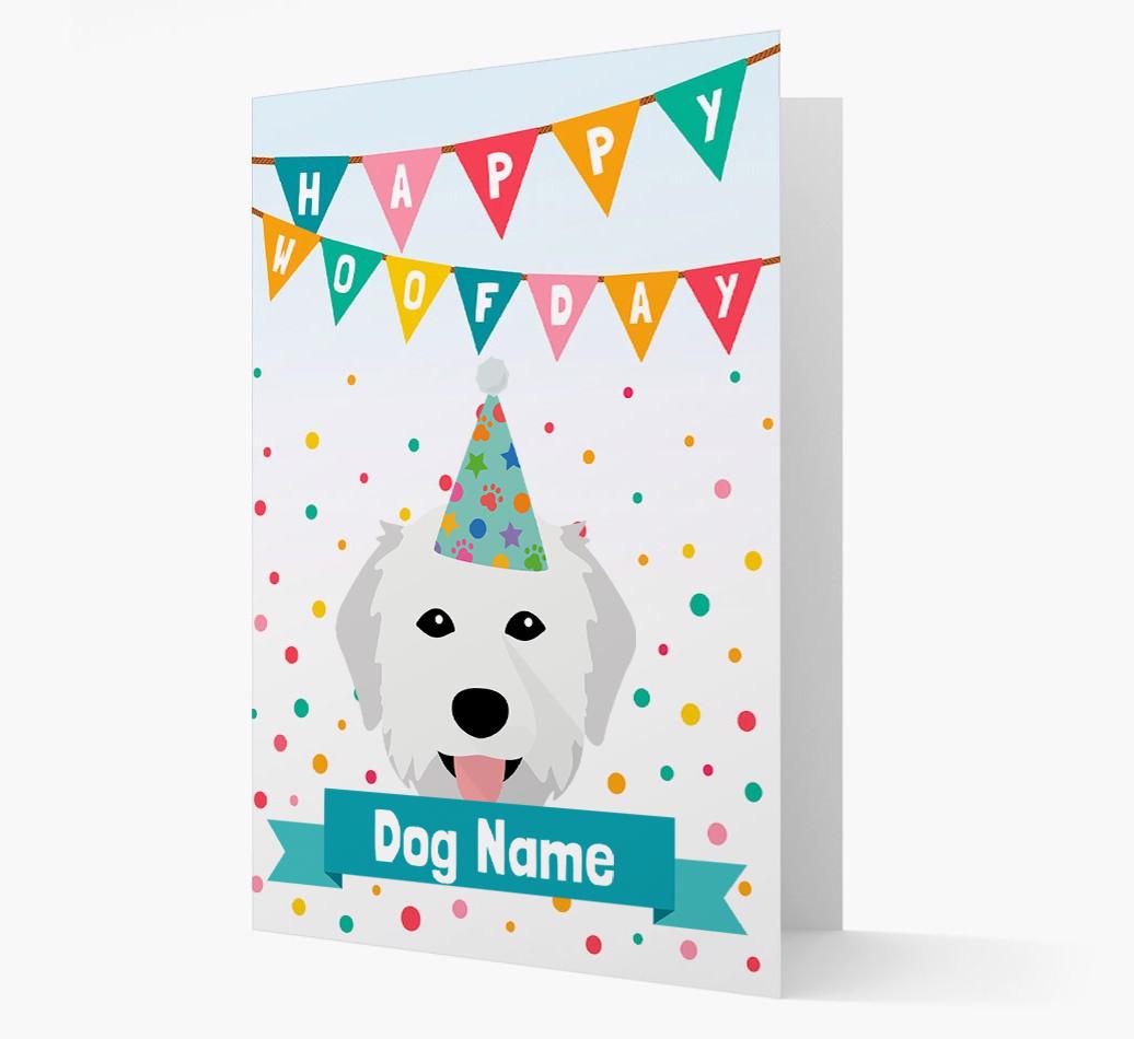 Personalized Card 'Happy Woofday {dogsName}' with {breedCommonName} Icon