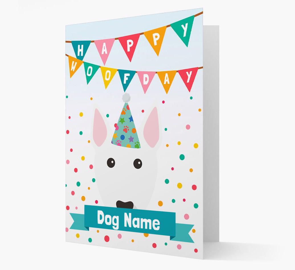 Personalized Card 'Happy Woofday {dogsName}' with {breedCommonName} Icon