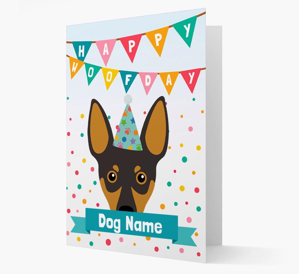 Personalized Card 'Happy Woofday {dogsName}' with {breedCommonName} Icon