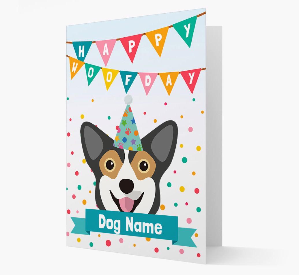 Personalized Card 'Happy Woofday {dogsName}' with {breedCommonName} Icon