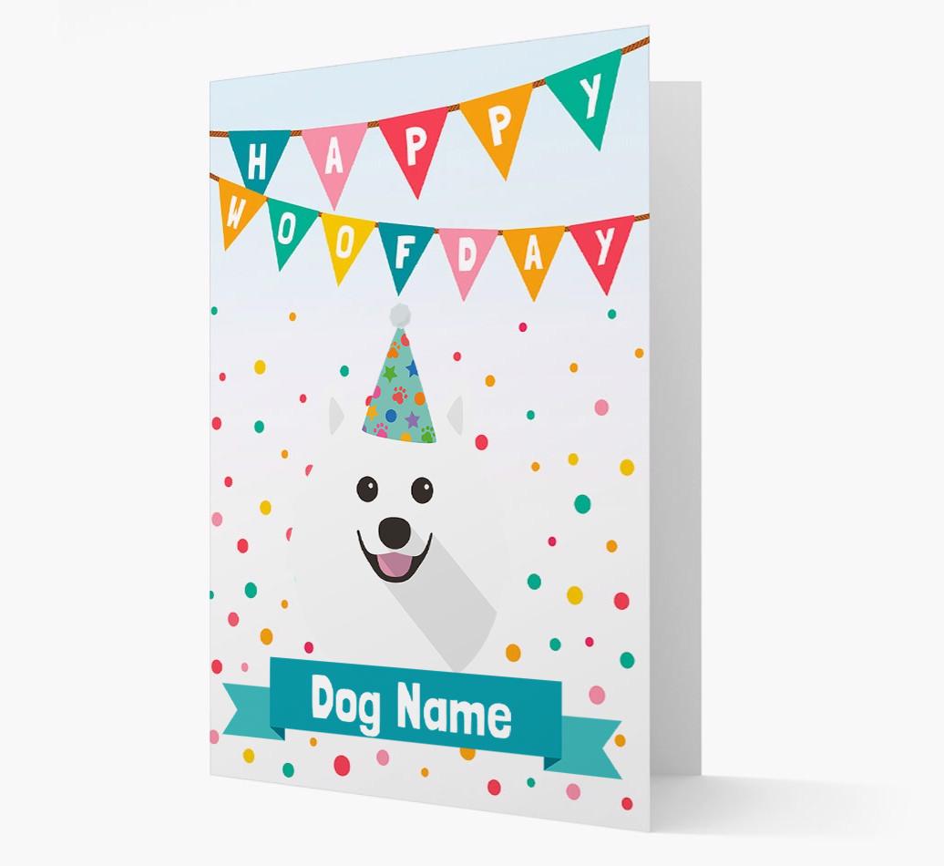 Personalized Card 'Happy Woofday {dogsName}' with {breedCommonName} Icon