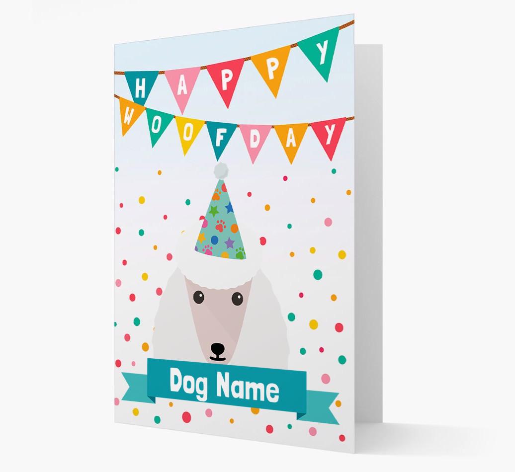 Personalized Card 'Happy Woofday {dogsName}' with {breedCommonName} Icon
