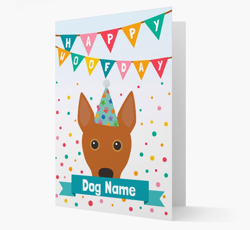 Personalized Card 'Happy Woofday {dogsName}' with {breedCommonName} Icon