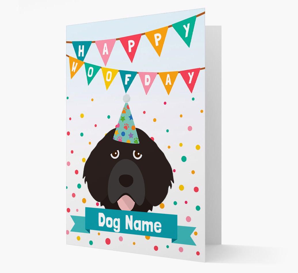 Personalized Card 'Happy Woofday {dogsName}' with {breedCommonName} Icon