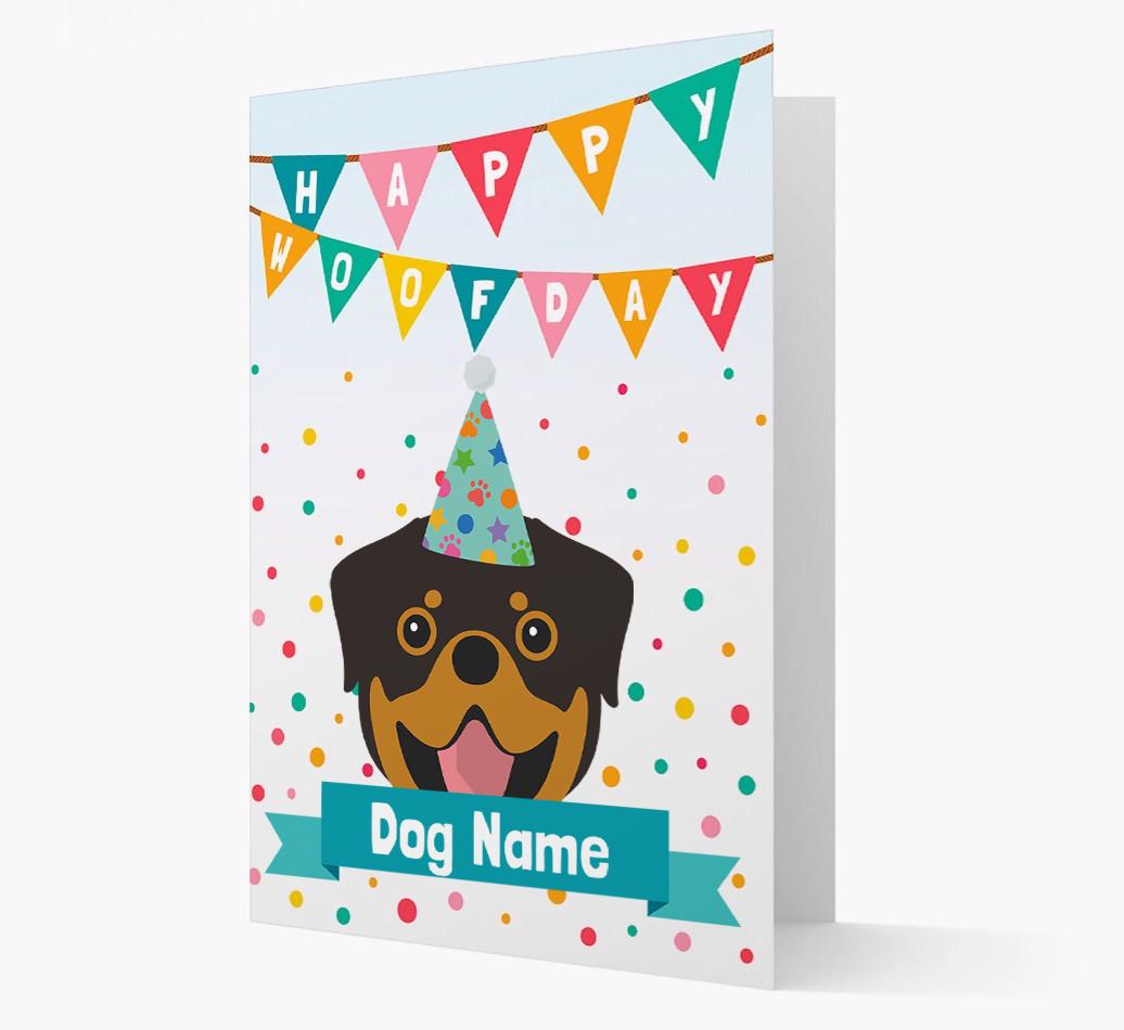 Personalized Card 'Happy Woofday {dogsName}' with {breedCommonName} Icon