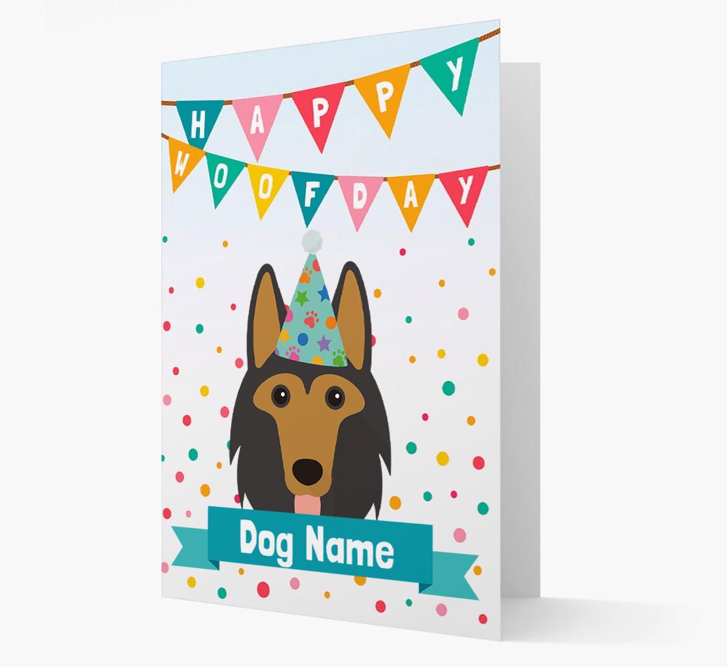 Personalized Card 'Happy Woofday {dogsName}' with {breedCommonName} Icon