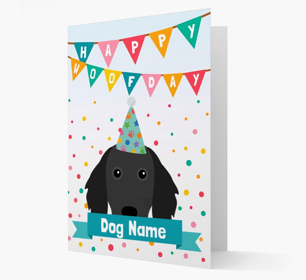 Personalized Card 'Happy Woofday {dogsName}' with {breedCommonName} Icon