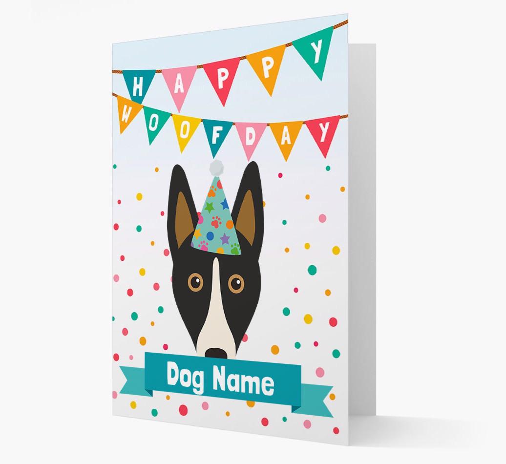 Personalized Card 'Happy Woofday {dogsName}' with {breedCommonName} Icon