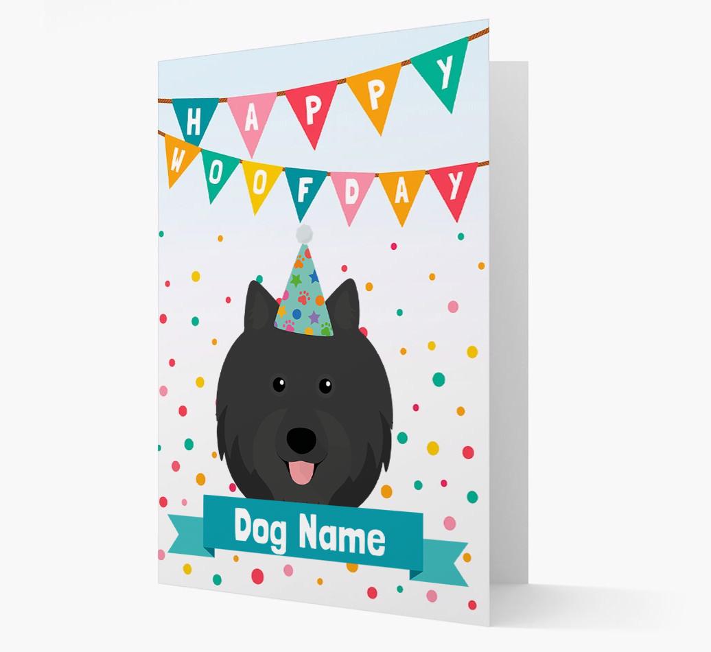 Personalized Card 'Happy Woofday {dogsName}' with {breedCommonName} Icon