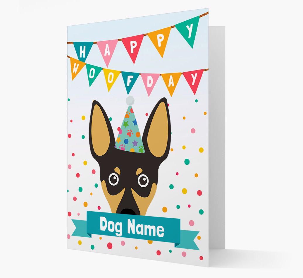 Personalized Card 'Happy Woofday {dogsName}' with {breedCommonName} Icon