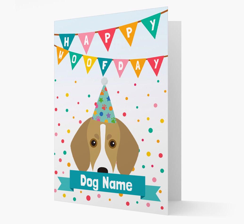 Personalized Card 'Happy Woofday {dogsName}' with {breedCommonName} Icon