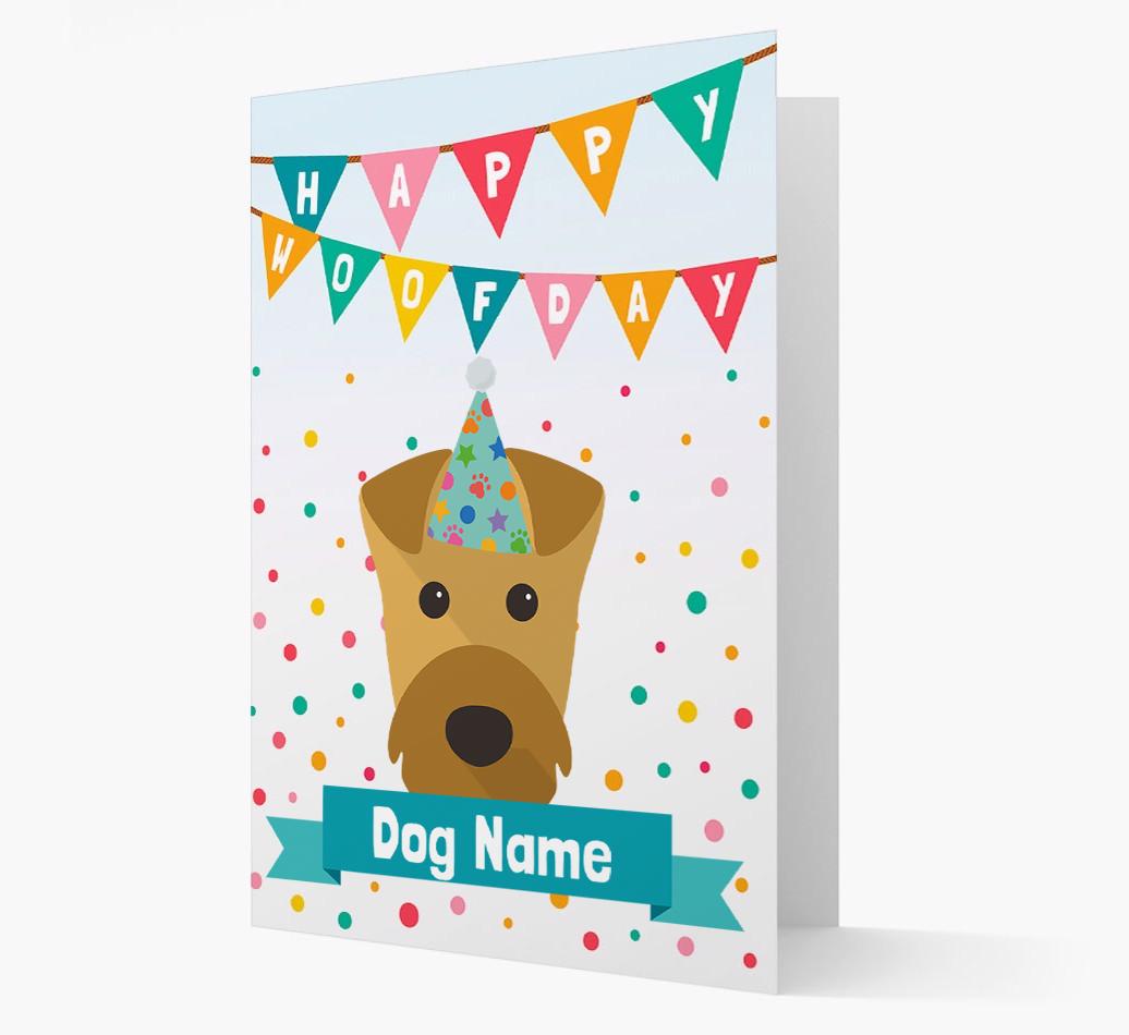 Personalized Card 'Happy Woofday {dogsName}' with {breedCommonName} Icon
