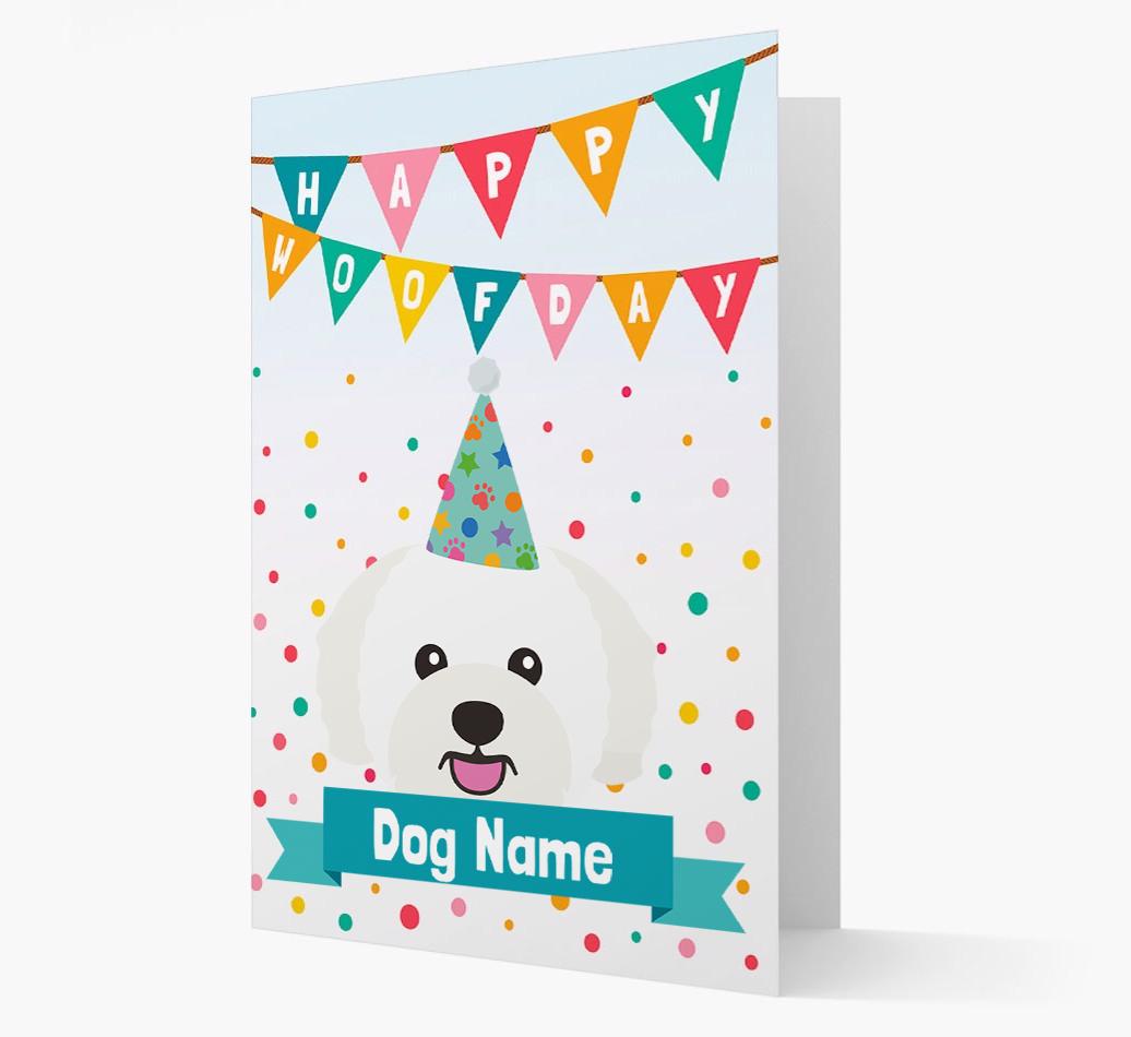 Personalized Card 'Happy Woofday {dogsName}' with {breedCommonName} Icon