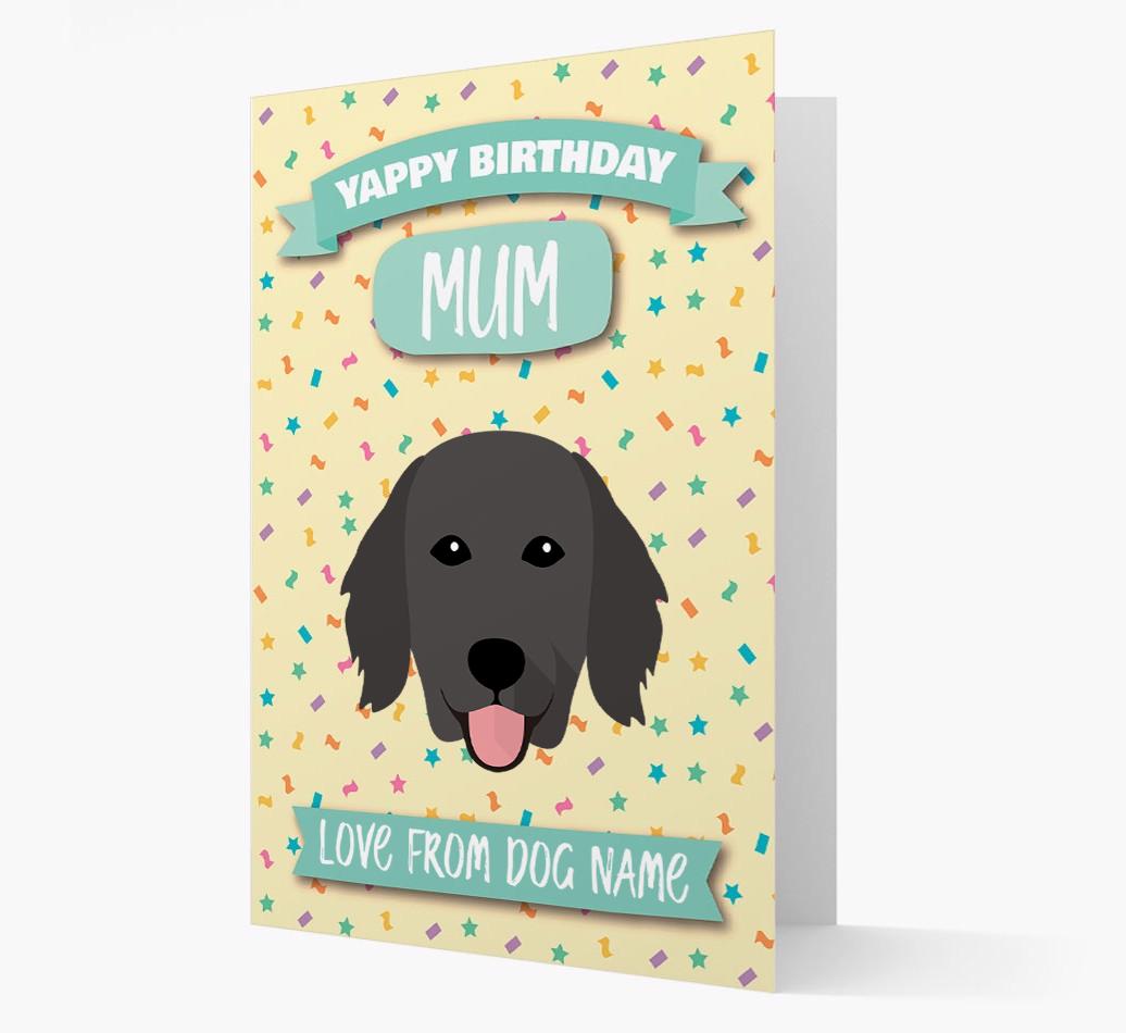 Personalised Card 'Yappy Birthday Mum' with {breedCommonName} Icon