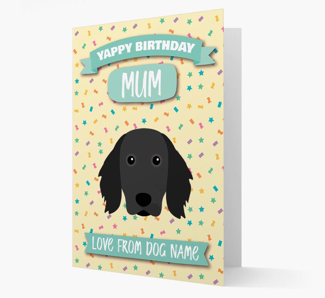 Personalised Card 'Yappy Birthday Mum' with {breedCommonName} Icon