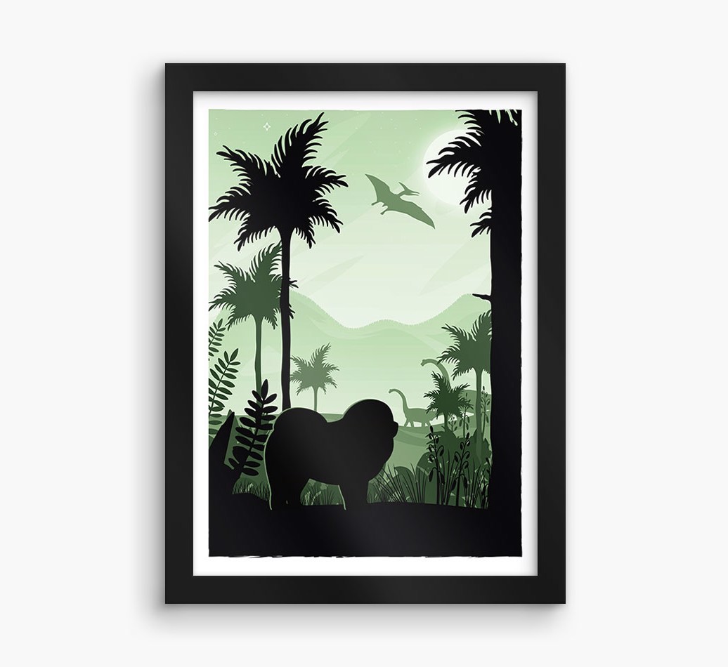 Dinosaur Adventure: Personalised {breedFullName} Framed Print