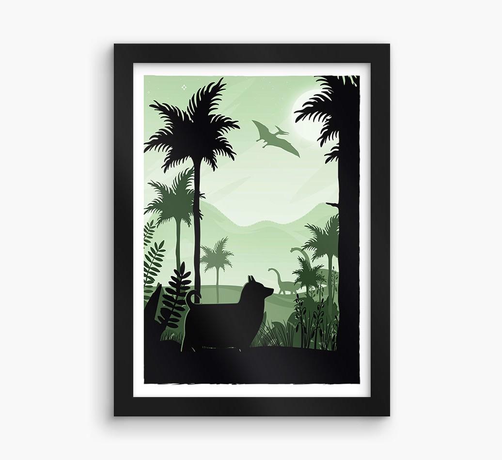 Dinosaur Adventure: Personalized {breedFullName} Framed Print