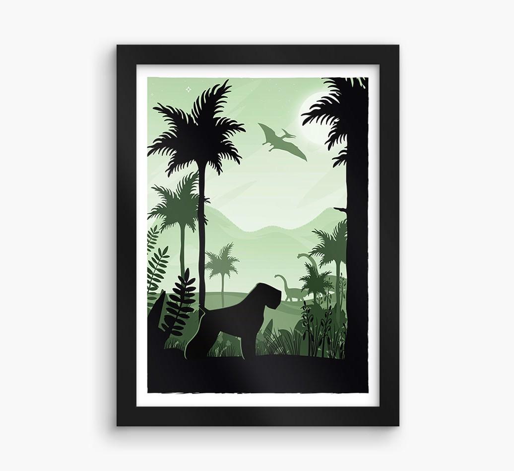 Dinosaur Adventure: Personalized {breedFullName} Framed Print