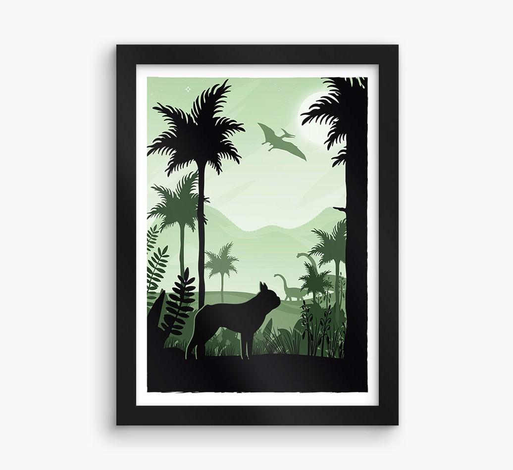 Dinosaur Adventure: Personalized {breedFullName} Framed Print