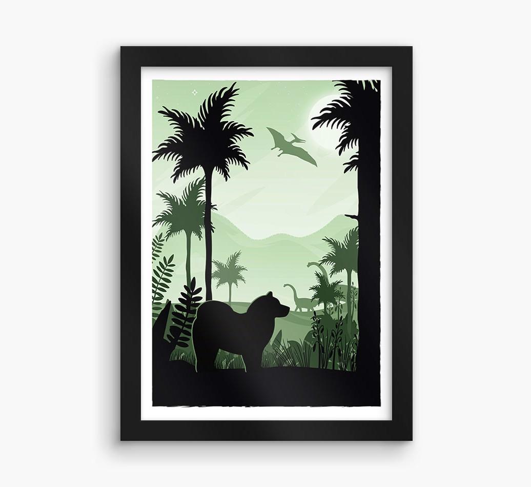 Dinosaur Adventure: Personalized {breedFullName} Framed Print