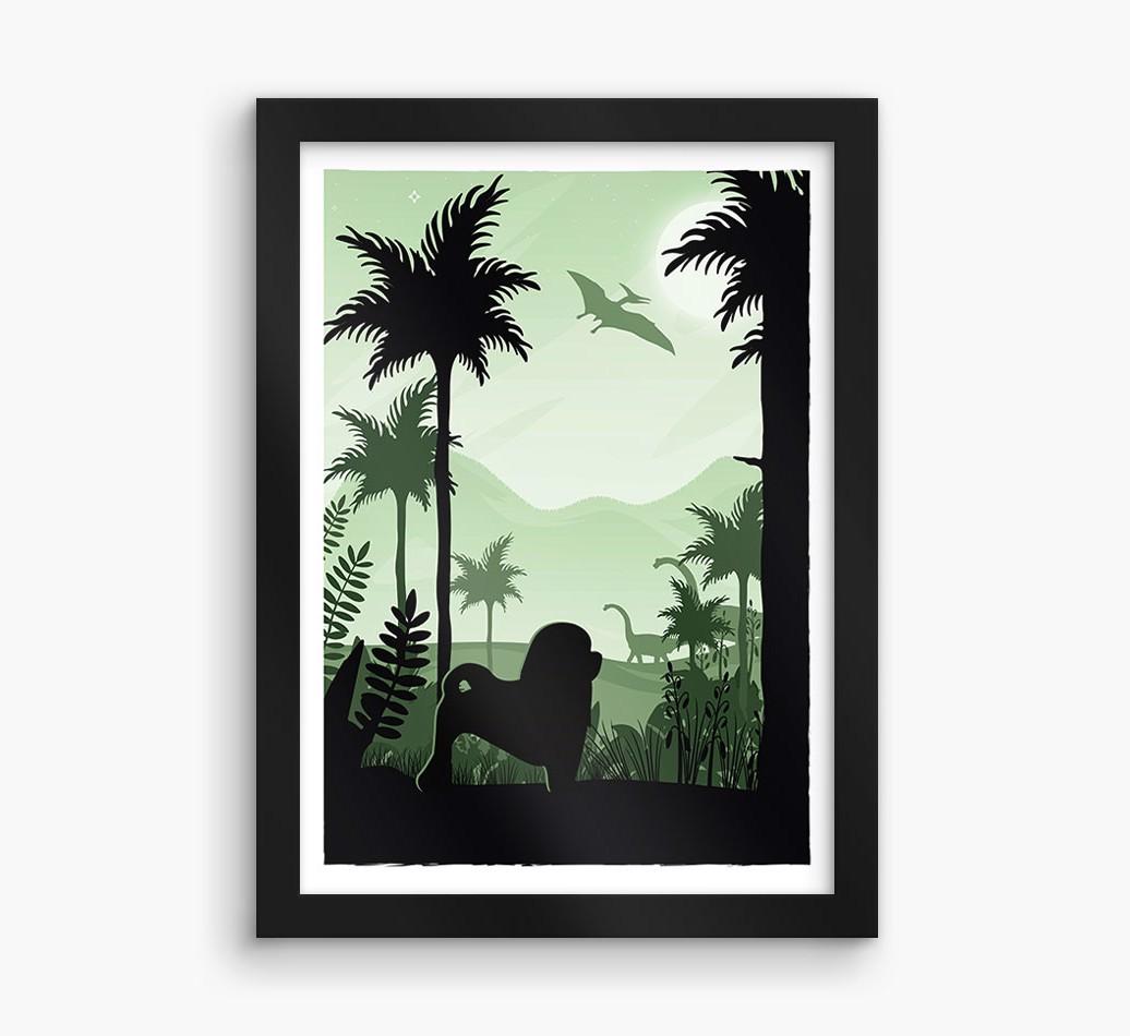 Dinosaur Adventure: Personalized {breedFullName} Framed Print