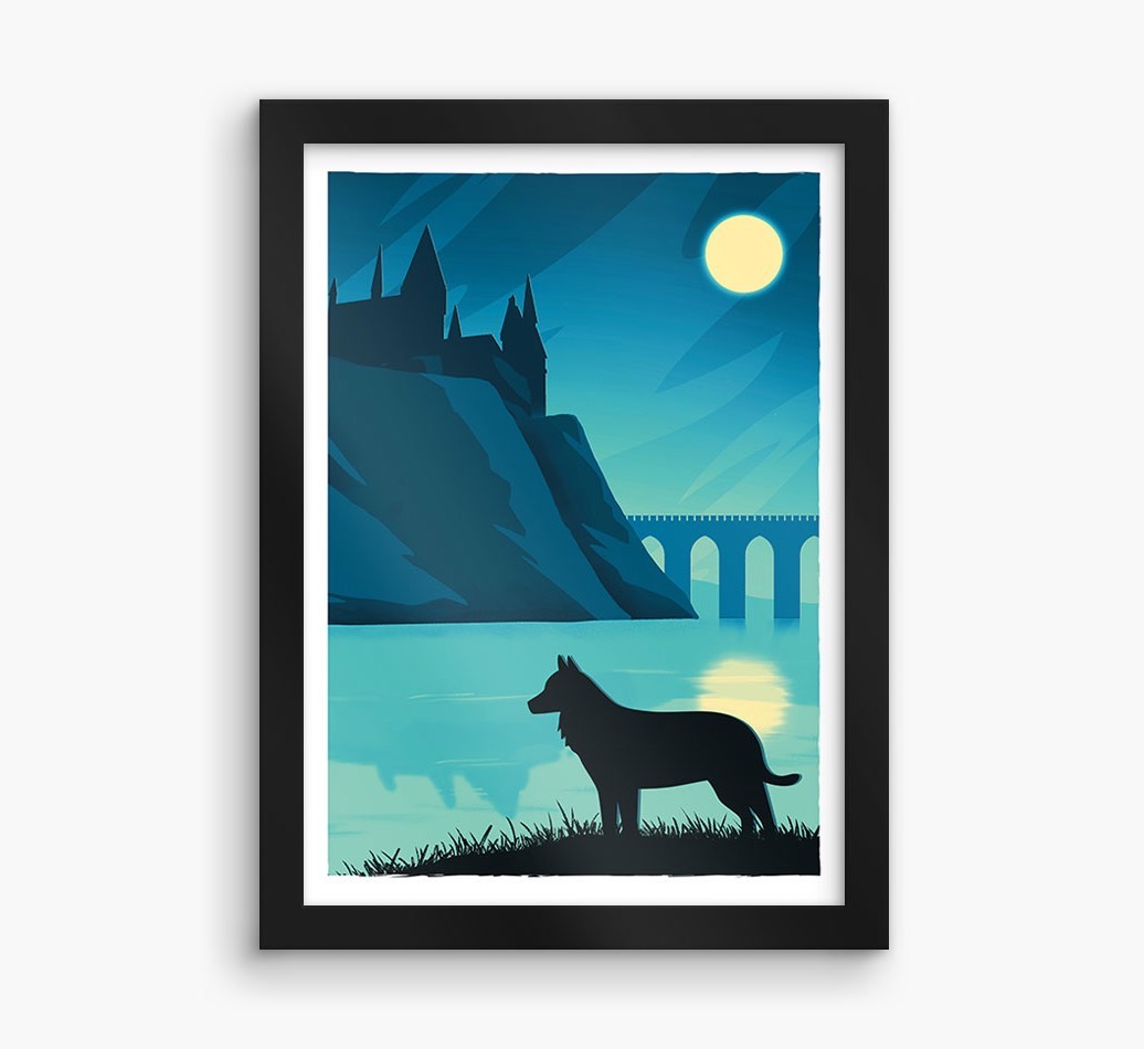 Magical Adventure: Personalised {breedFullName} Framed Print