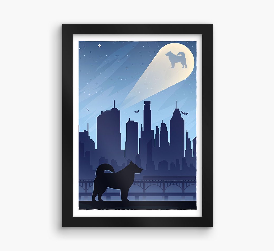 Superhero Adventure: Personalised {breedFullName} Framed Print