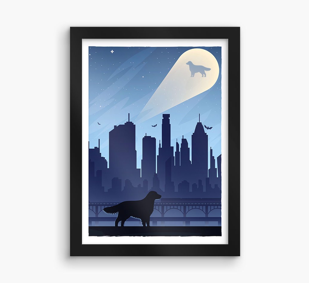 Superhero Adventure: Personalized {breedFullName} Framed Print