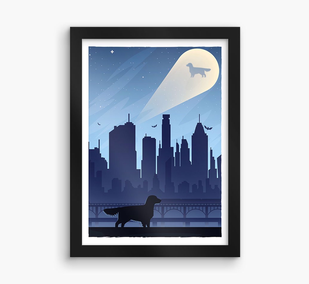 Superhero Adventure: Personalised {breedFullName} Framed Print