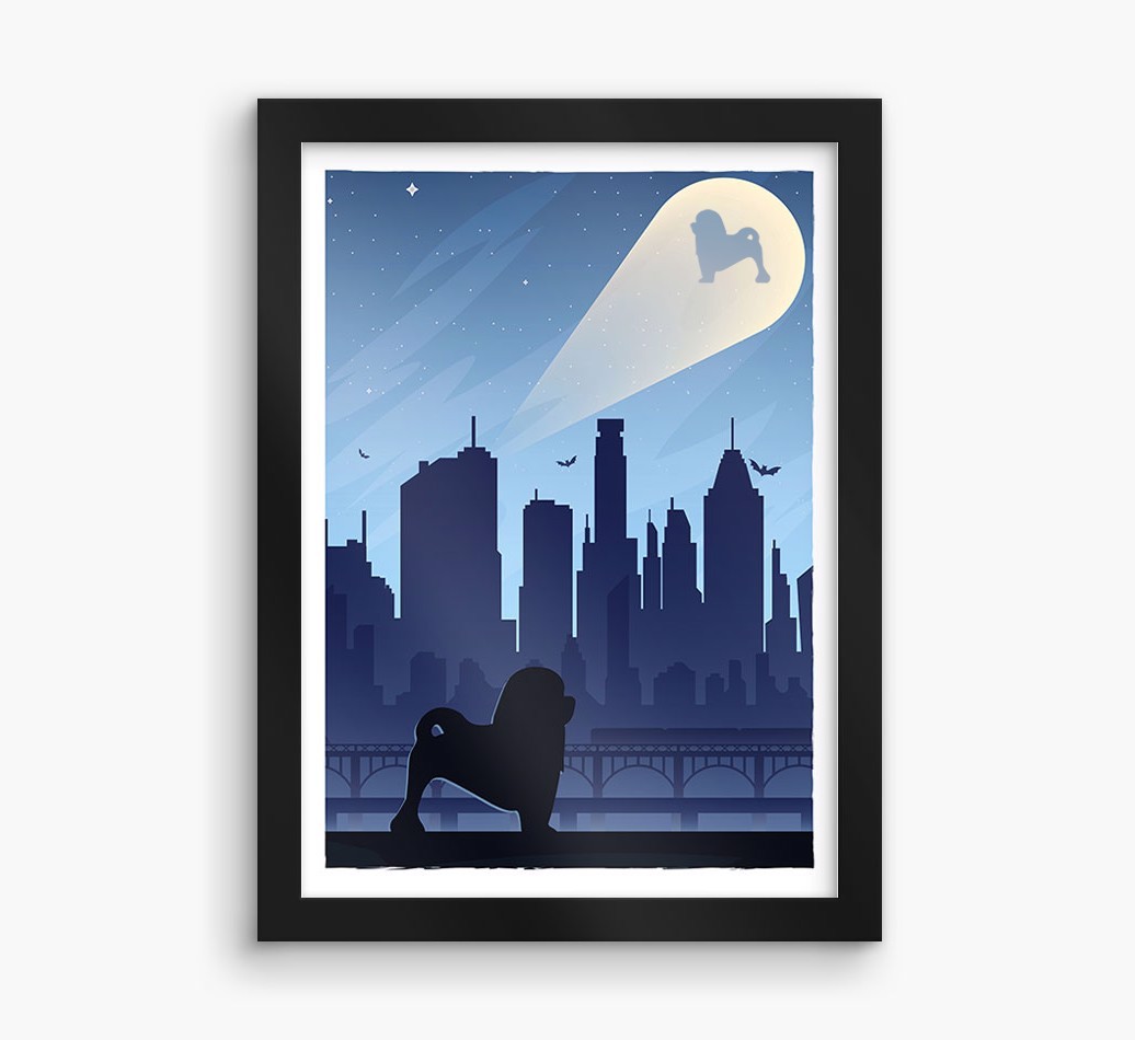 Superhero Adventure: Personalized {breedFullName} Framed Print