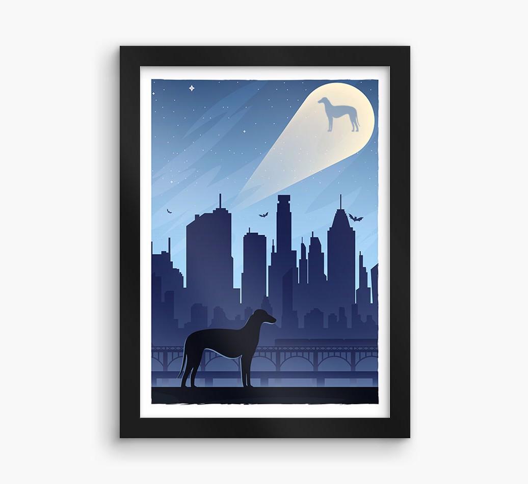 Superhero Adventure: Personalized {breedFullName} Framed Print