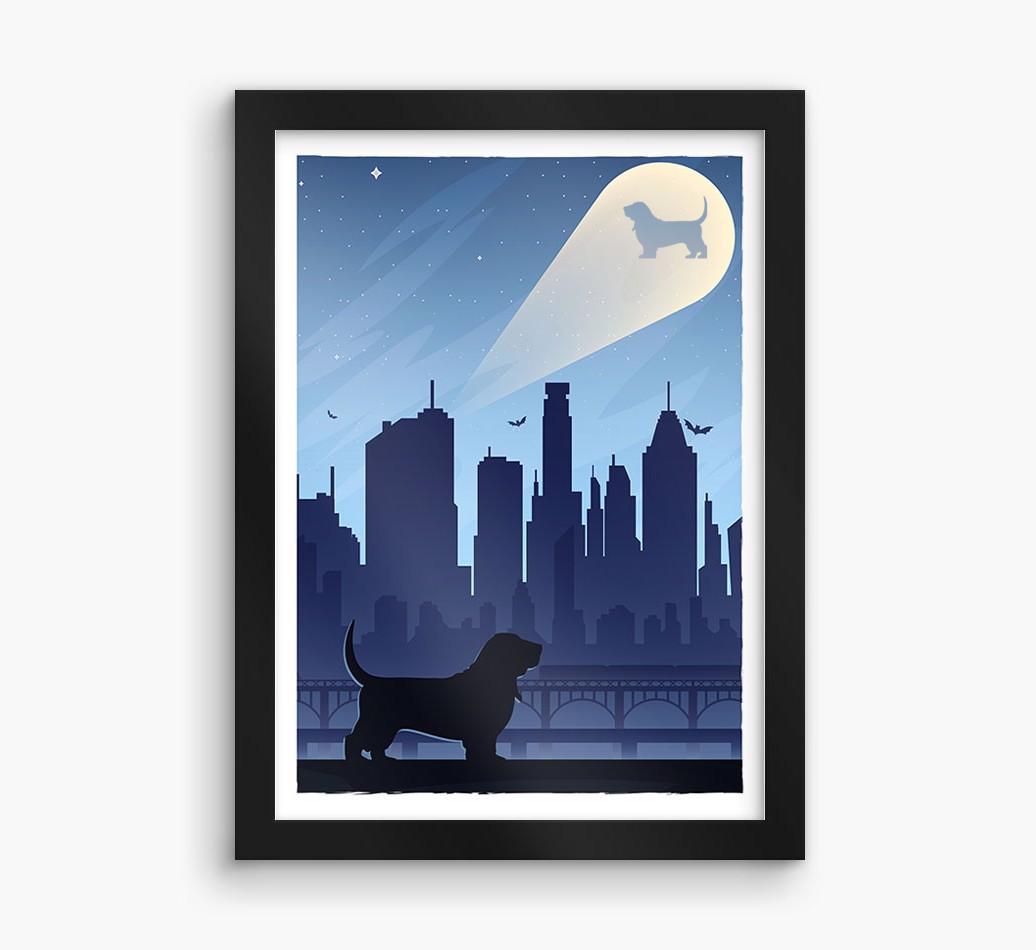 Superhero Adventure: Personalized {breedFullName} Framed Print