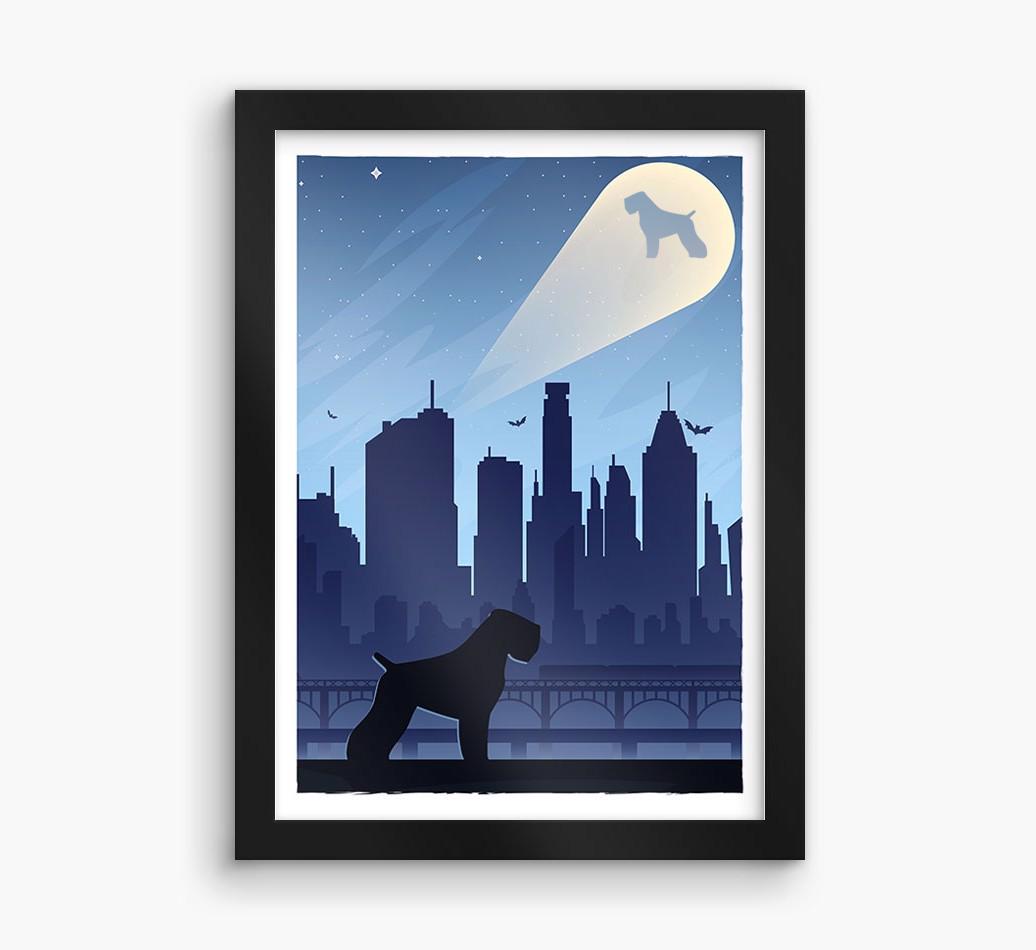 Superhero Adventure: Personalized {breedFullName} Framed Print