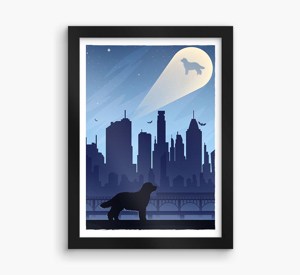 Superhero Adventure: Personalized {breedFullName} Framed Print
