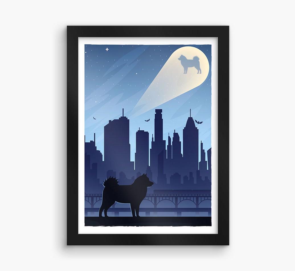 Superhero Adventure: Personalized {breedFullName} Framed Print