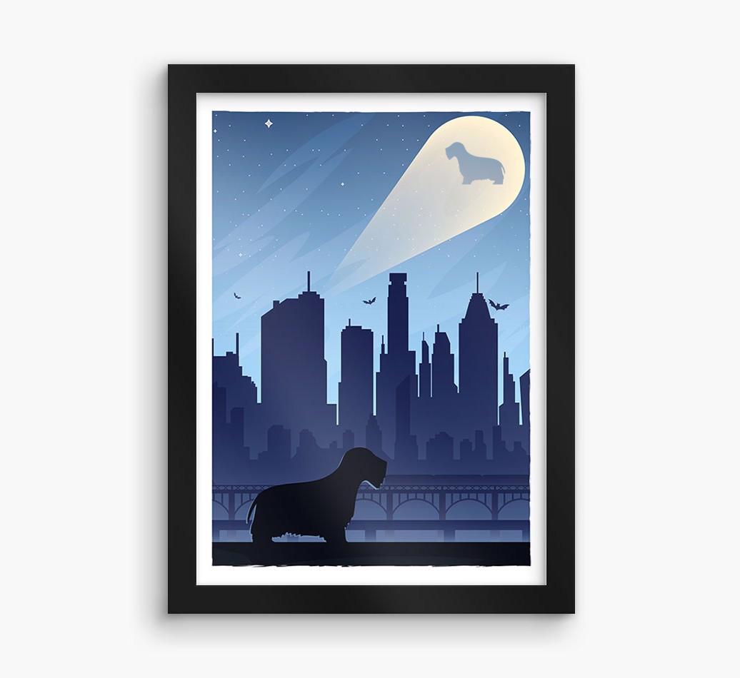 Superhero Adventure: Personalized {breedFullName} Framed Print